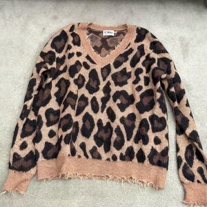 27 Miles Malibu Alpaca Sweater - leopard print